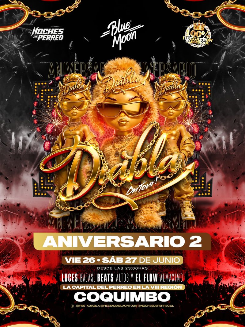 DIABLA Bluemoon Coquimbo Aniversario 2 Sábado